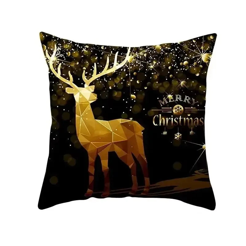 45Cm Christmas Cushion Cover Pillowcase 2025 Christmas Decorations for Home Ornament Xmas New Year Christmas Decor 2026 Noel