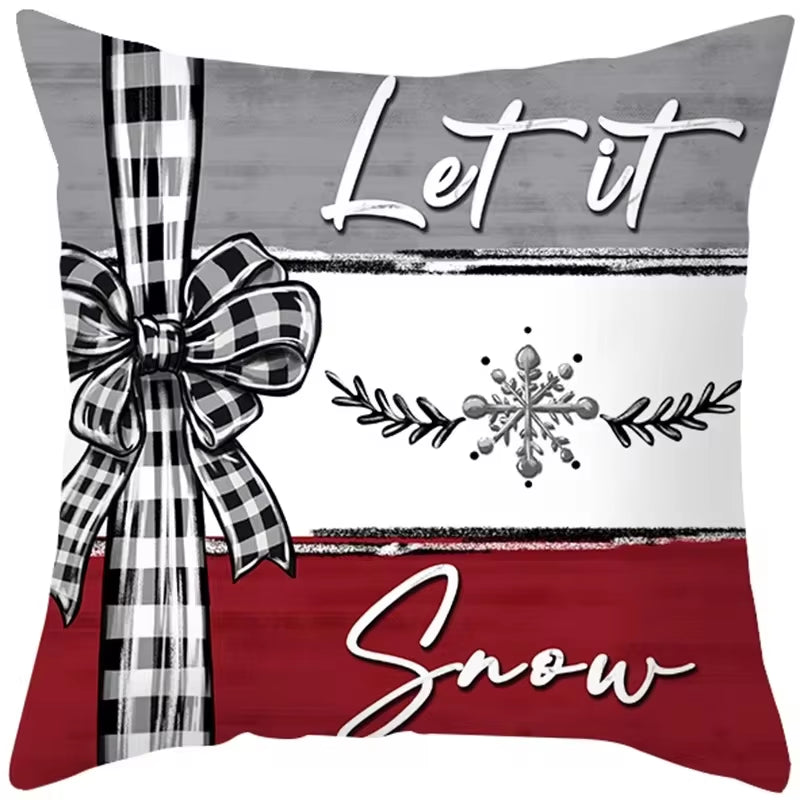 45Cm Christmas Cushion Cover Pillowcase 2025 Christmas Decorations for Home Ornament Xmas New Year Christmas Decor 2026 Noel