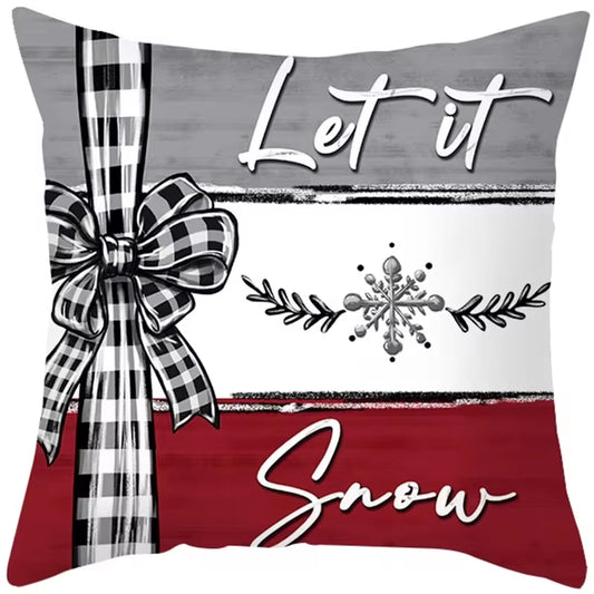 45Cm Christmas Cushion Cover Pillowcase 2025 Christmas Decorations for Home Ornament Xmas New Year Christmas Decor 2026 Noel