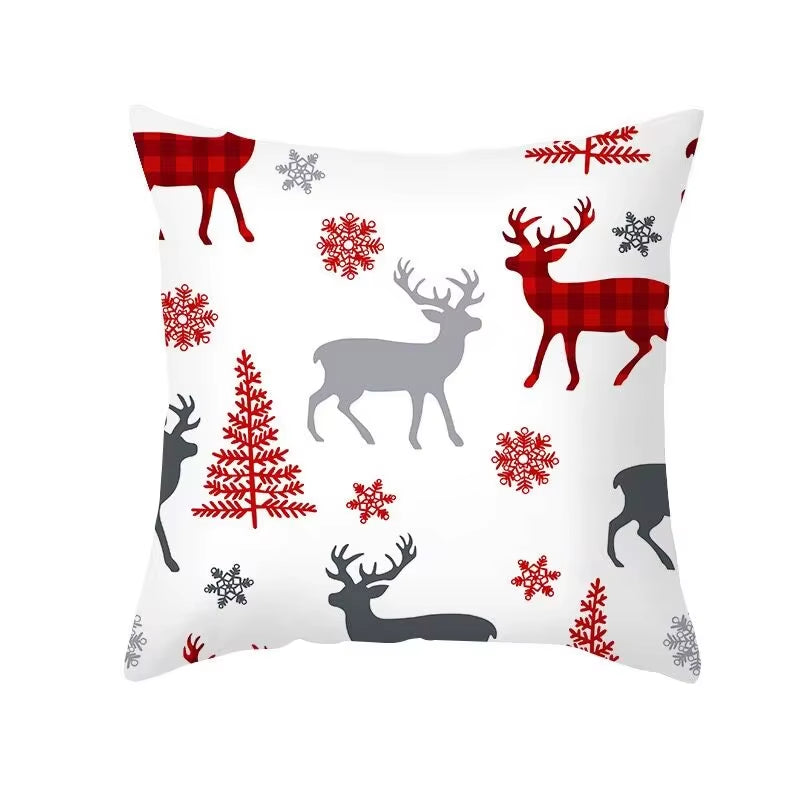 45Cm Christmas Cushion Cover Pillowcase 2025 Christmas Decorations for Home Ornament Xmas New Year Christmas Decor 2026 Noel