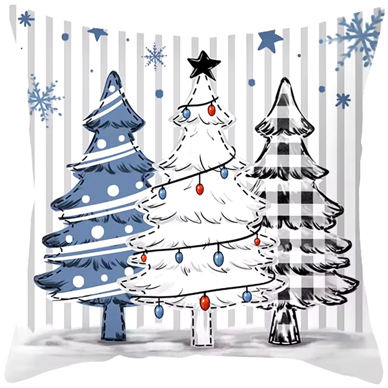 45Cm Christmas Cushion Cover Pillowcase 2025 Christmas Decorations for Home Ornament Xmas New Year Christmas Decor 2026 Noel