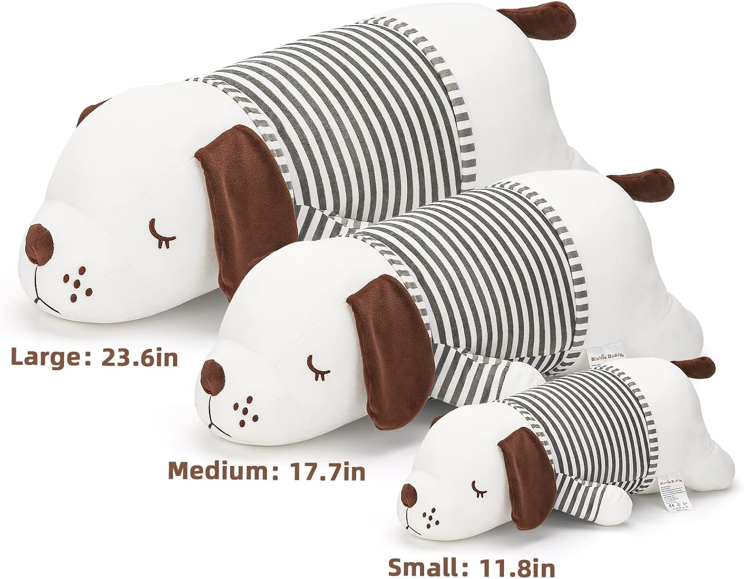 Stuffed Animals Dog 23.6Inches Large Plush Pillow for Kids Jumbo Kawaii Plushies Puppy Soft Toy Hugging Body Pillow for Sleeping Corgi Plushie Birthday Gift for Girls Boys