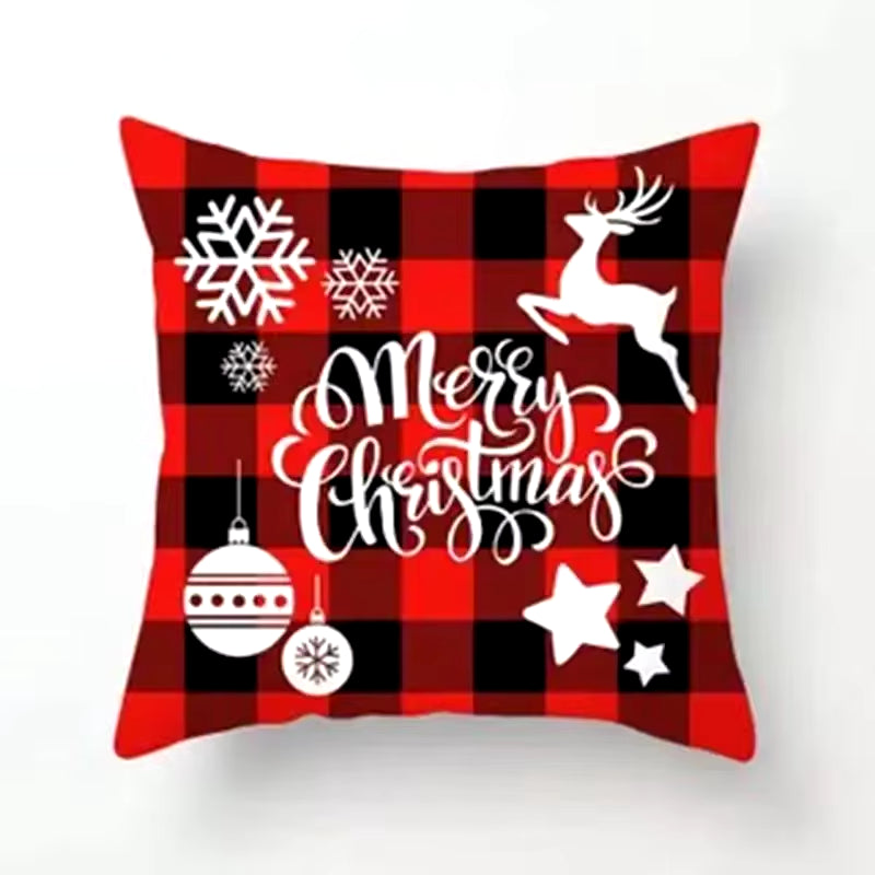 45Cm Christmas Cushion Cover Pillowcase 2025 Christmas Decorations for Home Ornament Xmas New Year Christmas Decor 2026 Noel