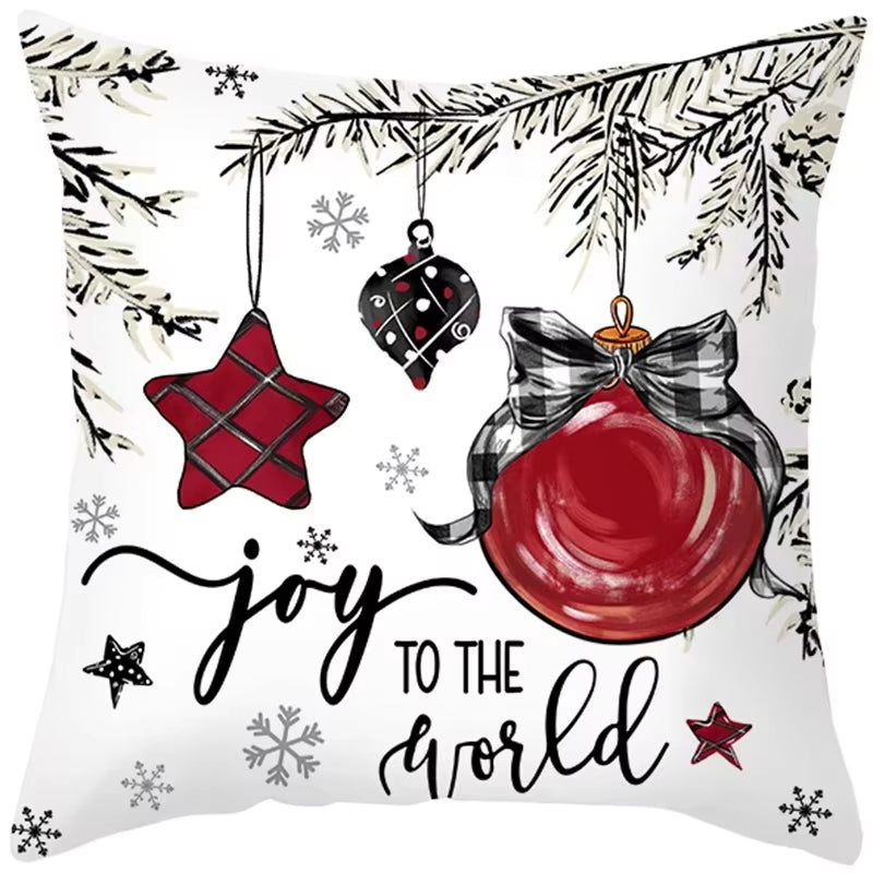 45Cm Christmas Cushion Cover Pillowcase 2025 Christmas Decorations for Home Ornament Xmas New Year Christmas Decor 2026 Noel