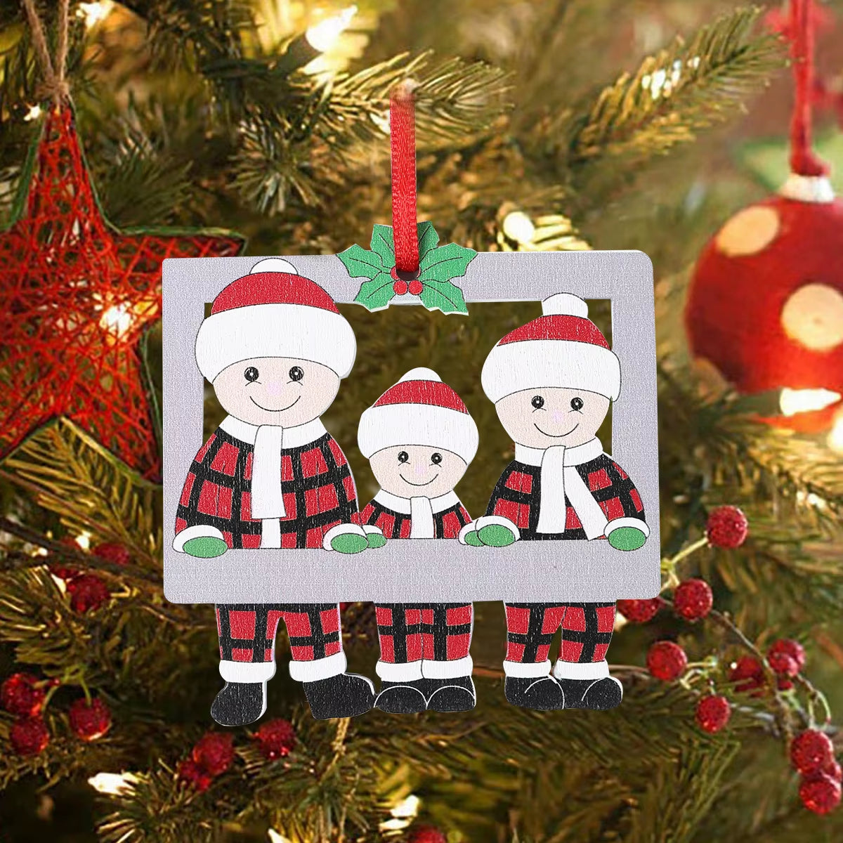 DIY Christmas Family Pendant Merry Christmas Decorations for Home Navidad 2023 Christmas Tree Hanging Ornament New Year 2024