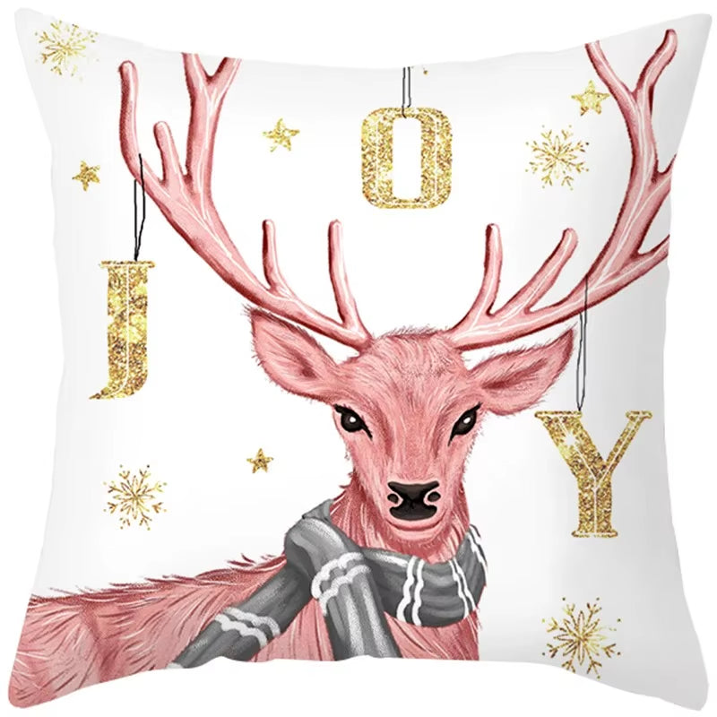 45Cm Christmas Cushion Cover Pillowcase 2025 Christmas Decorations for Home Ornament Xmas New Year Christmas Decor 2026 Noel