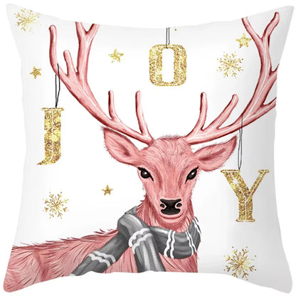 45Cm Christmas Cushion Cover Pillowcase 2025 Christmas Decorations for Home Ornament Xmas New Year Christmas Decor 2026 Noel