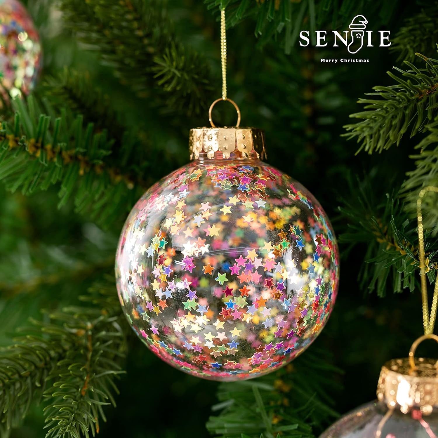 Christmas Ornaments Ball Set-Shatterproof Clear Plastic Decorative Baubles for Xmas Tree House Holiday Wedding Party Decoration,20Cs Rose Gold