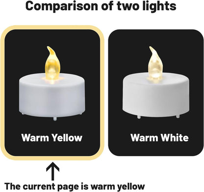Battery Operated LED Tea Lights:50 Pack Flameless Votive Candles Lamp Realistic and Bright Flickering Long Lasting 200Hours for Wedding Holiday Party Home Decoration (Warm White)