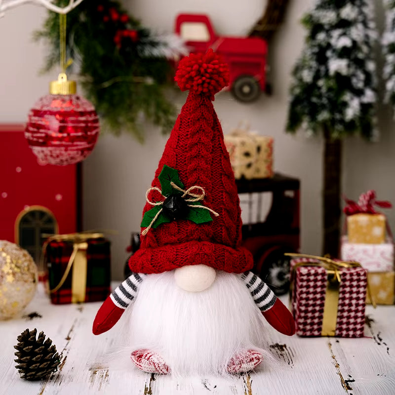 30Cm Glowing Gnome Christmas Decorations 2024 Faceless Plush Dolls Elf Home Ornaments Navidad New Year 2024 Gift