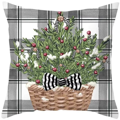45Cm Christmas Cushion Cover Pillowcase 2025 Christmas Decorations for Home Ornament Xmas New Year Christmas Decor 2026 Noel