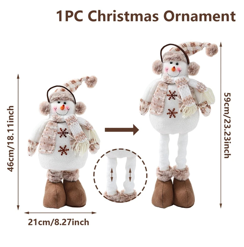 Telescopic Christmas Doll Merry Christmas Decorations for Home 2025 Christmas Ornament Xmas Navidad Noel Gifts New Year 2026