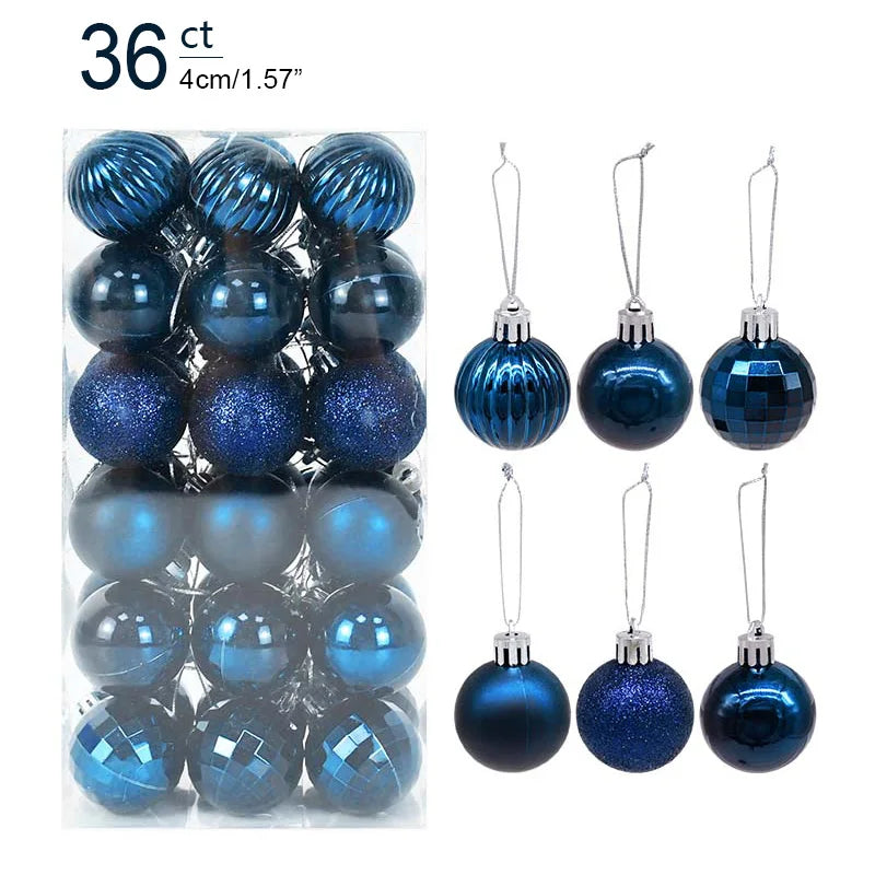 1Box Christmas Balls Christmas Tree Ornaments Ball Xmas Hanging Tree Pendants Home Party Decor 2026 New Year Gift Noel Navidad