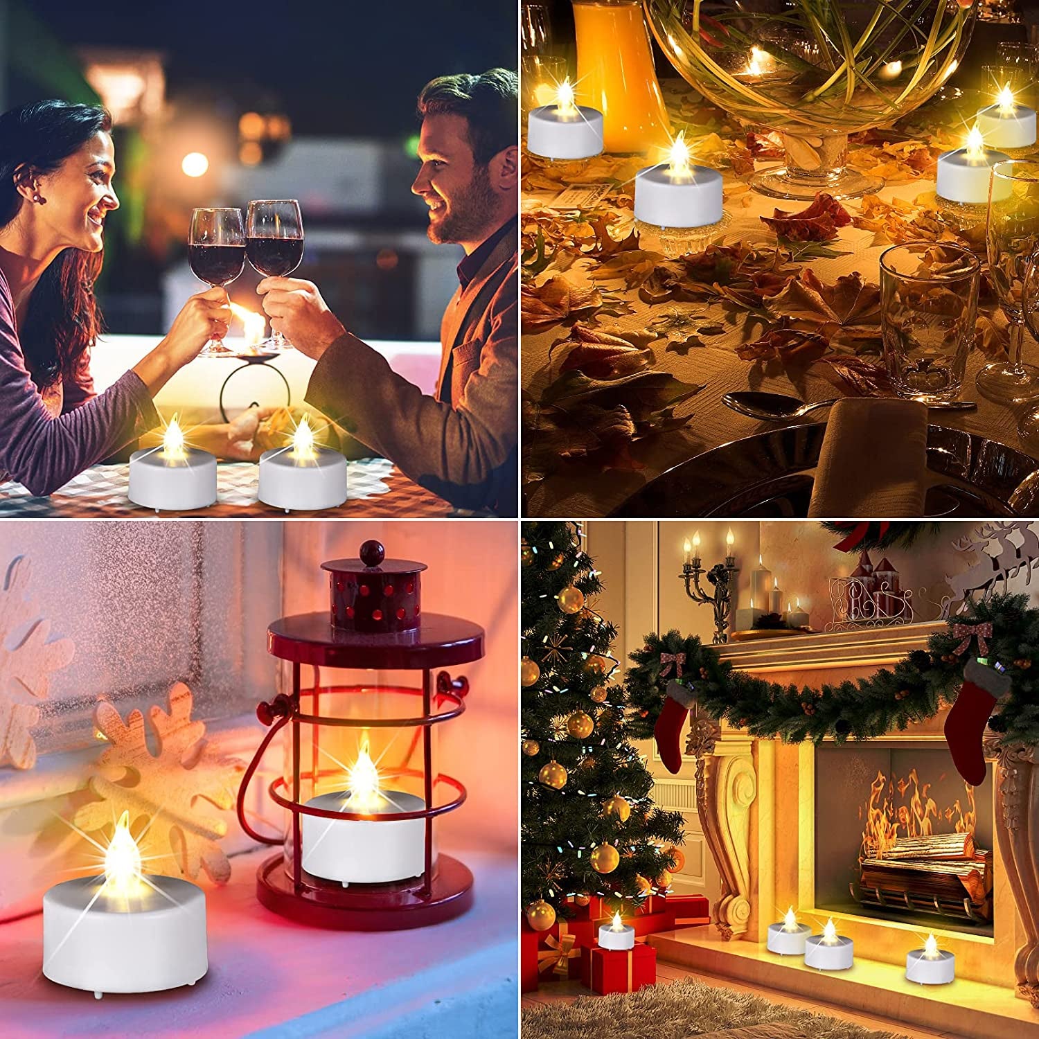 Battery Operated LED Tea Lights:50 Pack Flameless Votive Candles Lamp Realistic and Bright Flickering Long Lasting 200Hours for Wedding Holiday Party Home Decoration (Warm White)