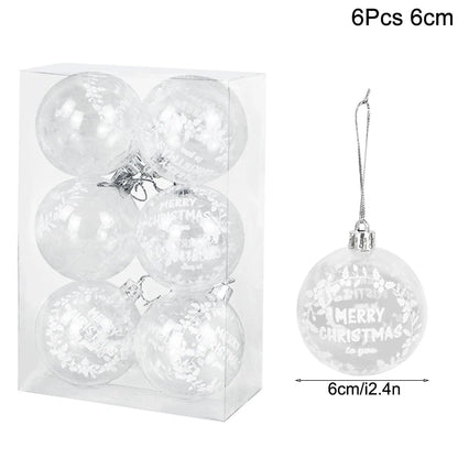1Box Christmas Balls Christmas Tree Ornaments Ball Xmas Hanging Tree Pendants Home Party Decor 2026 New Year Gift Noel Navidad