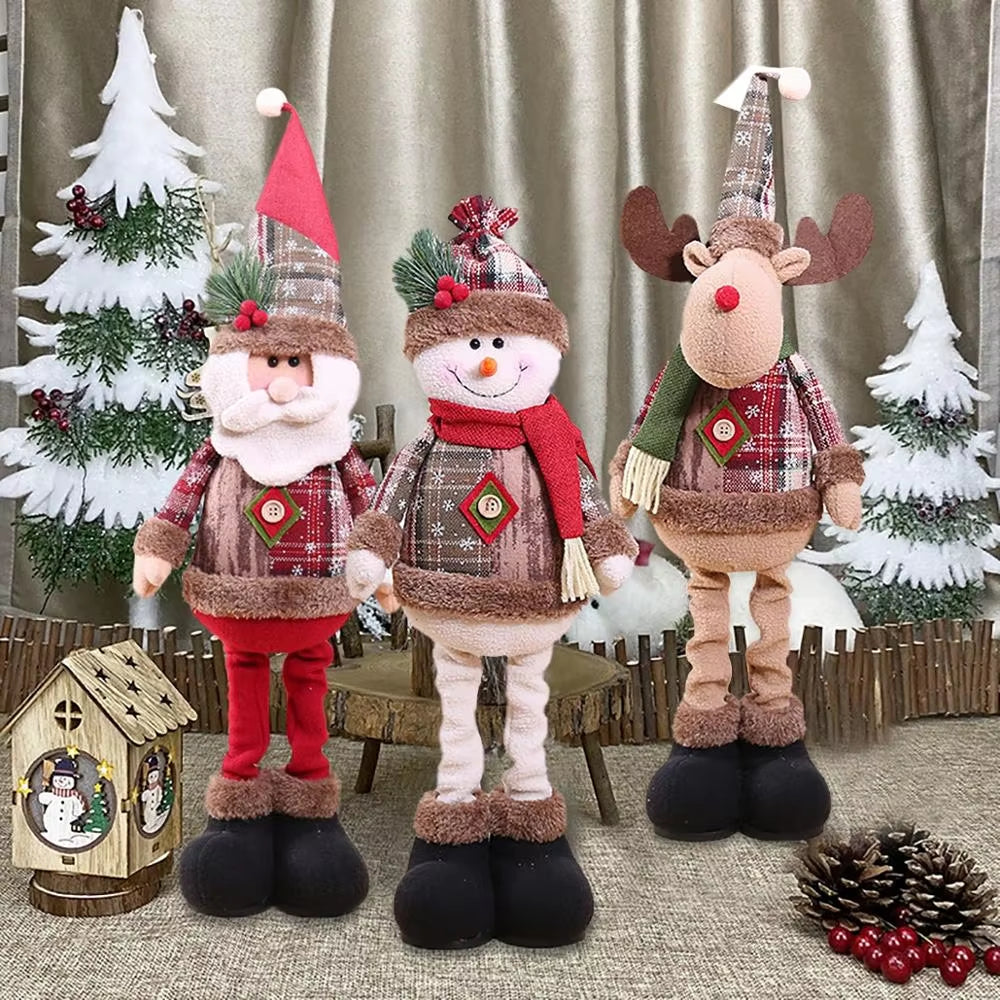 Telescopic Christmas Doll Merry Christmas Decorations for Home 2025 Christmas Ornament Xmas Navidad Noel Gifts New Year 2026
