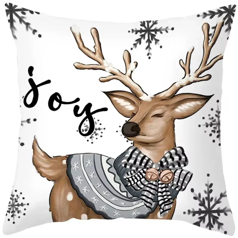 45Cm Christmas Cushion Cover Pillowcase 2025 Christmas Decorations for Home Ornament Xmas New Year Christmas Decor 2026 Noel
