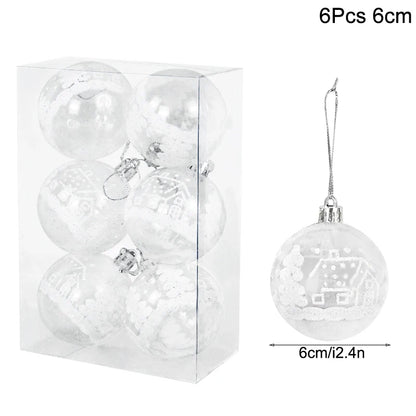 1Box Christmas Balls Christmas Tree Ornaments Ball Xmas Hanging Tree Pendants Home Party Decor 2026 New Year Gift Noel Navidad