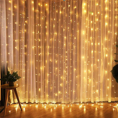 Christmas Lights Curtain Garland Merry Christmas Decor for Home 2025 Xmas Ornament Navidad Gifts Fairy Lights Festoon New Year
