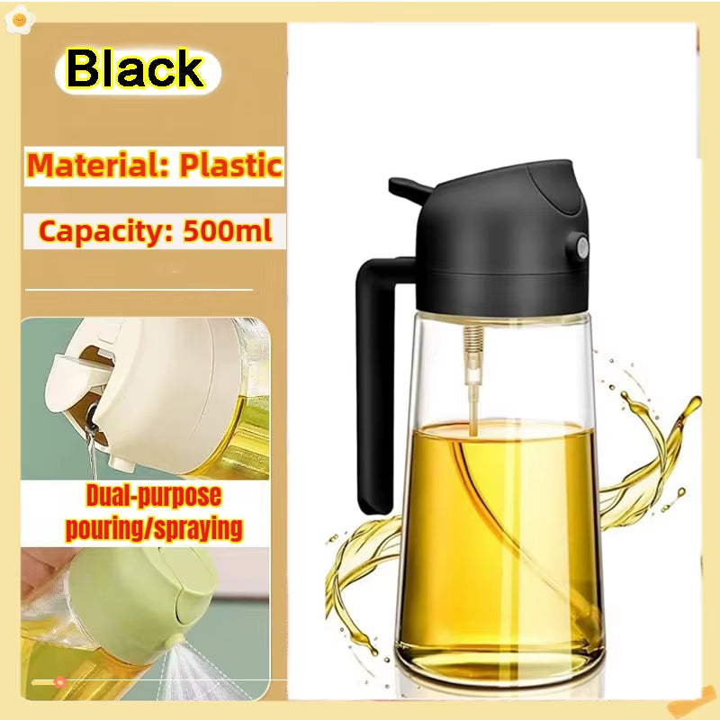200/300/500Ml Oil Spray Bottle BBQ Cooking Olive Oil Sprayer Plastic Baking Oil Spray Empty Bottle Vinegar Bottle or Oil Brush