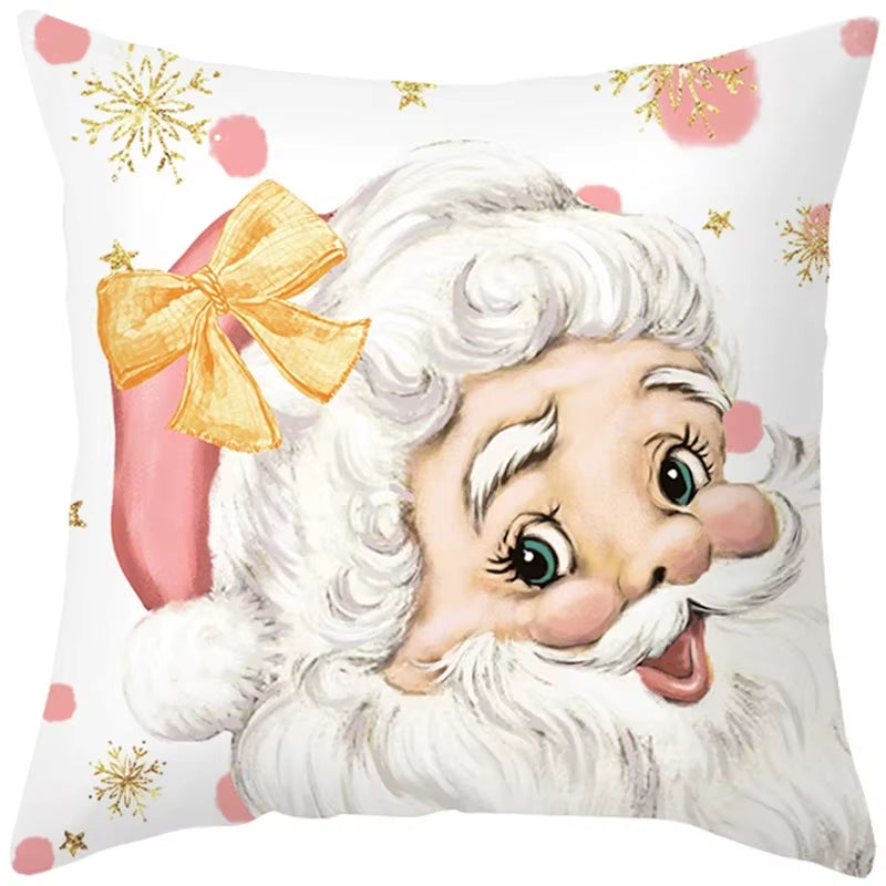 45Cm Christmas Cushion Cover Pillowcase 2025 Christmas Decorations for Home Ornament Xmas New Year Christmas Decor 2026 Noel